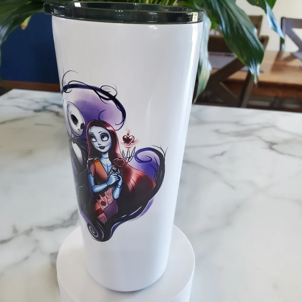 Jack & Sally Nightmare Before Christmas 22oz Tumbler 🎉sale